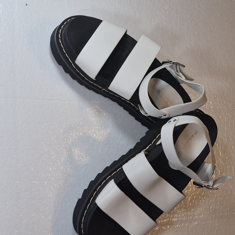 Madden Girl Black and White Strappy Sandals